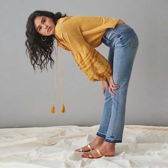 Anthropologie Pilcro High Rise Cigarette Slim Straight Released Hem Jean 26 - Picture 3 of 15